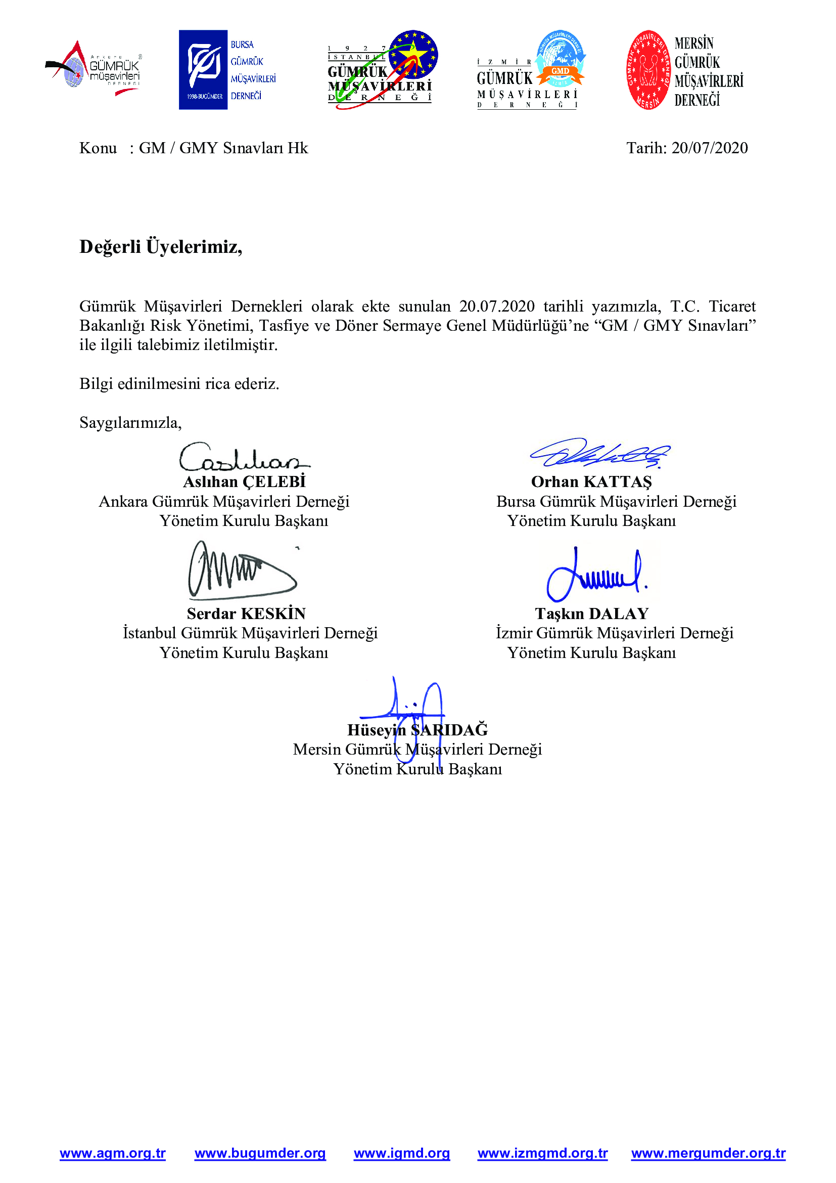 Gm Gmy Sinavlari Hk Istanbul Gumruk Musavirligi